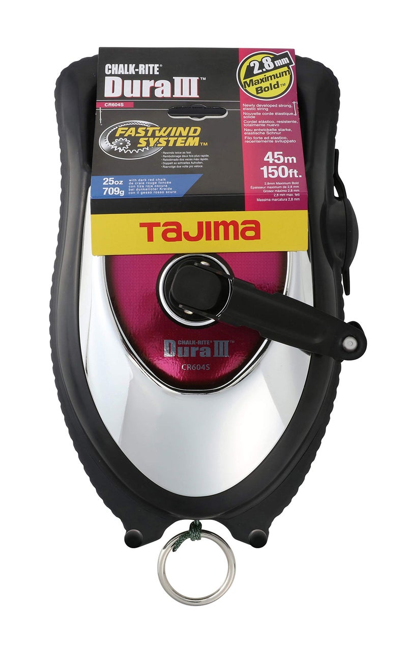 Tajima خط الطباشير TAJIMA - صندوق الطباشير Chalk-Rite Dura III مع خط 150 قدم سميك 2.8 مم وزر تحرير مدمج - CR604S - Image 2